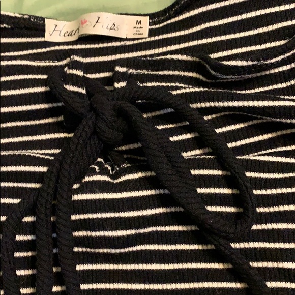 Heart&Hips Striped Crop Top - Picture 3 of 4